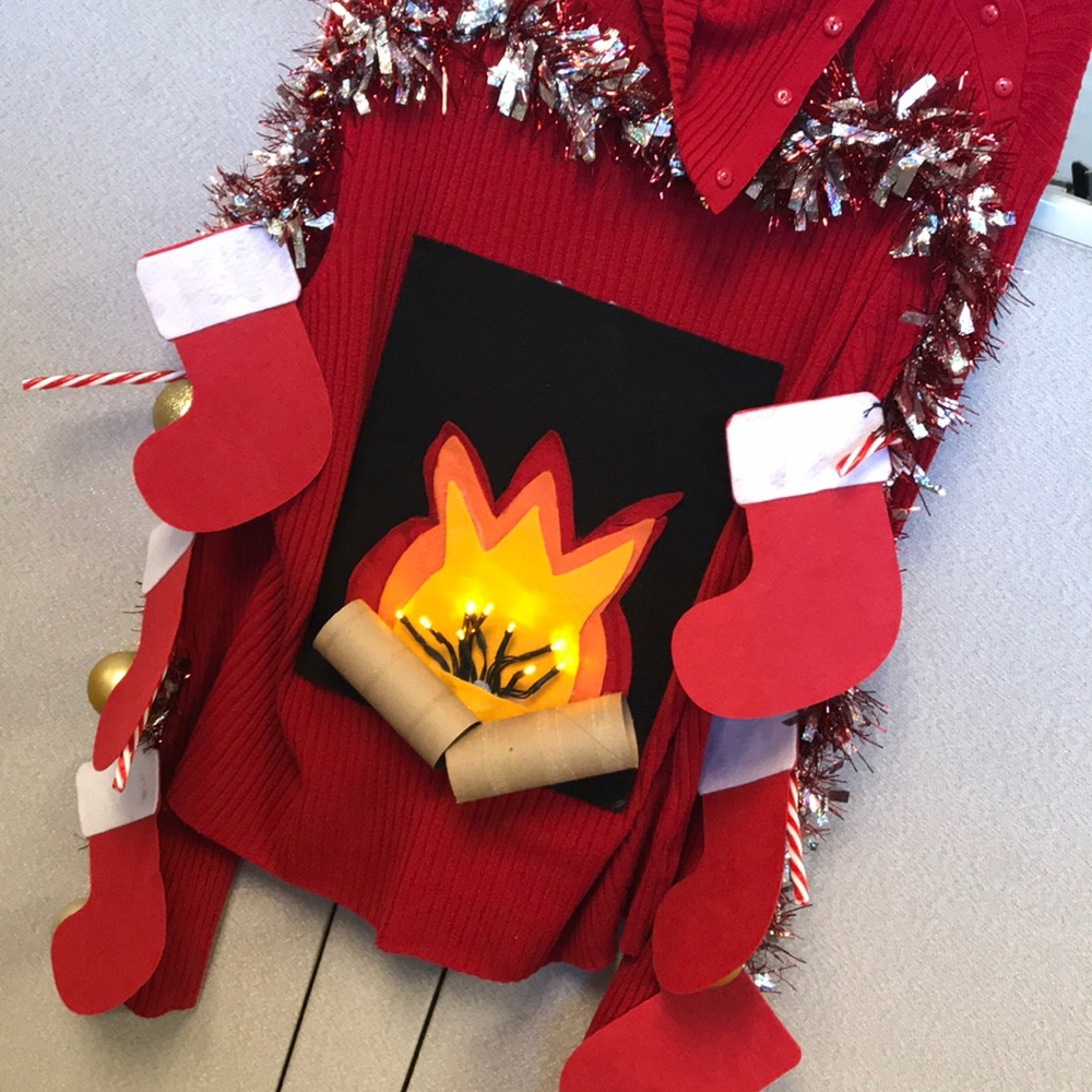 Fireplace Ugly Christmas Sweater